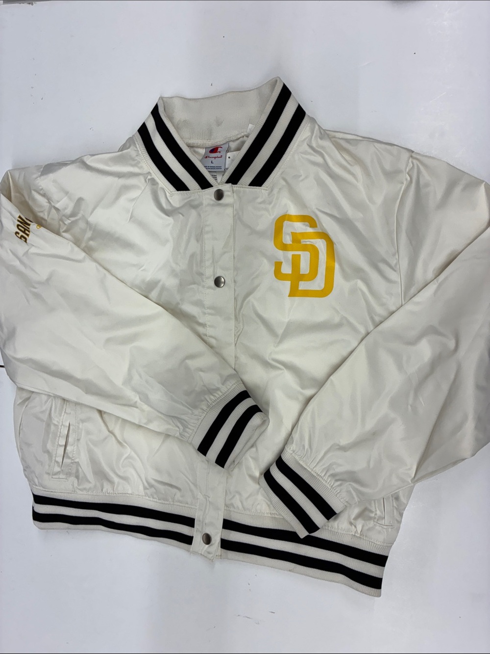 NEW Champion MLB Officially Licensed San Diego Padres Satin Varsity Jacket